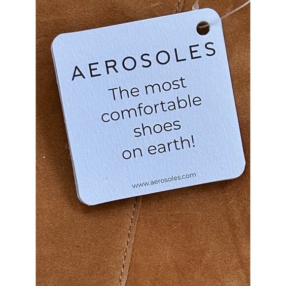 Aerosoles Womens Brown Suede High Block Heel Round Toe Liki Boots Size 9.5M - Picture 7 of 14